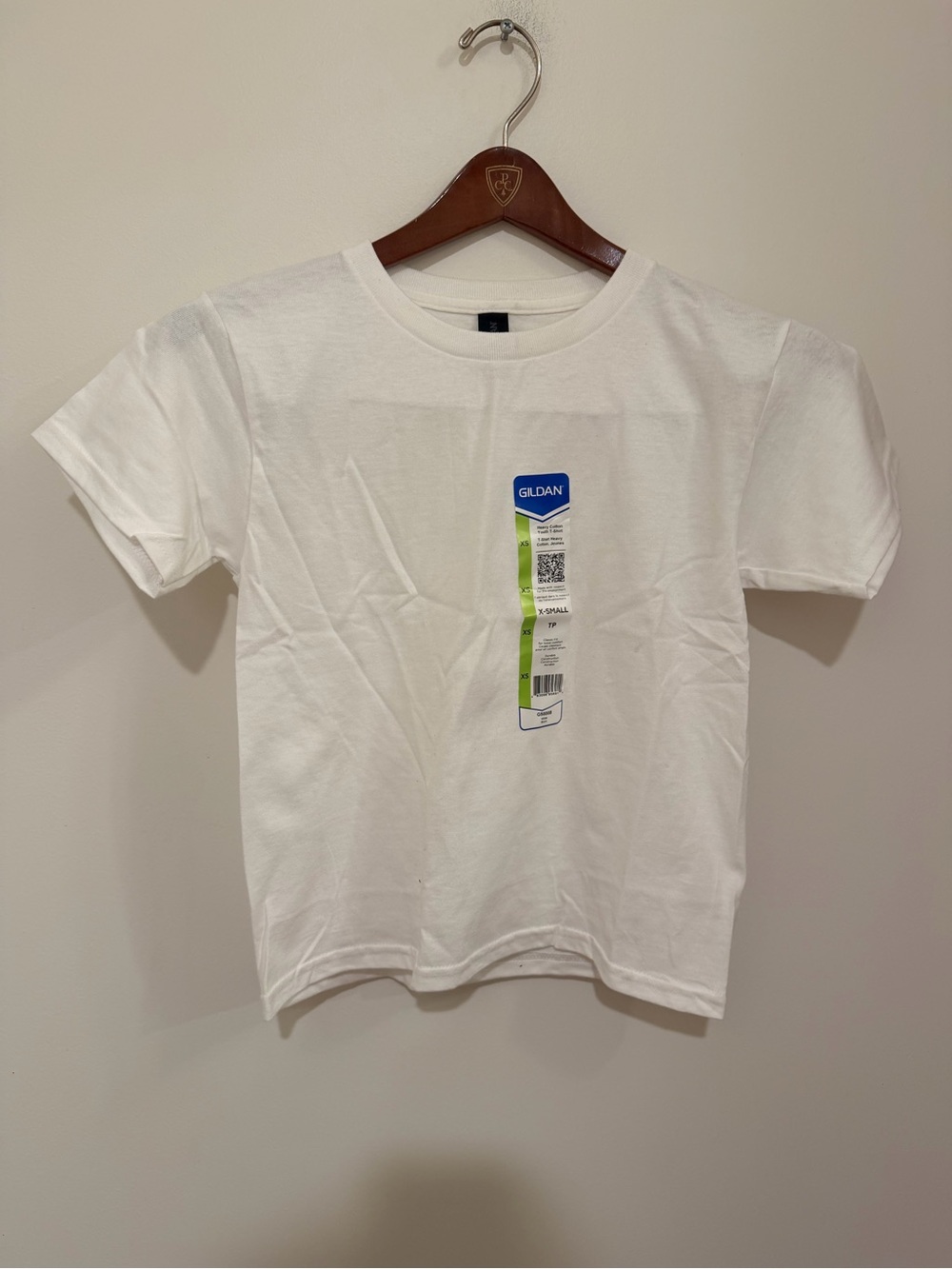 Gildan Heavy Cotton Heavyweight T-Shirt White Youth XS Short Sleeve Crew Neck